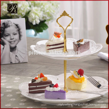 For Wedding 2 Tie White Ceramic Cake Stand